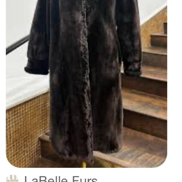 Vintage 100% Shirred Beaver Midi Coat with Cuffs - Picture 7 of 7